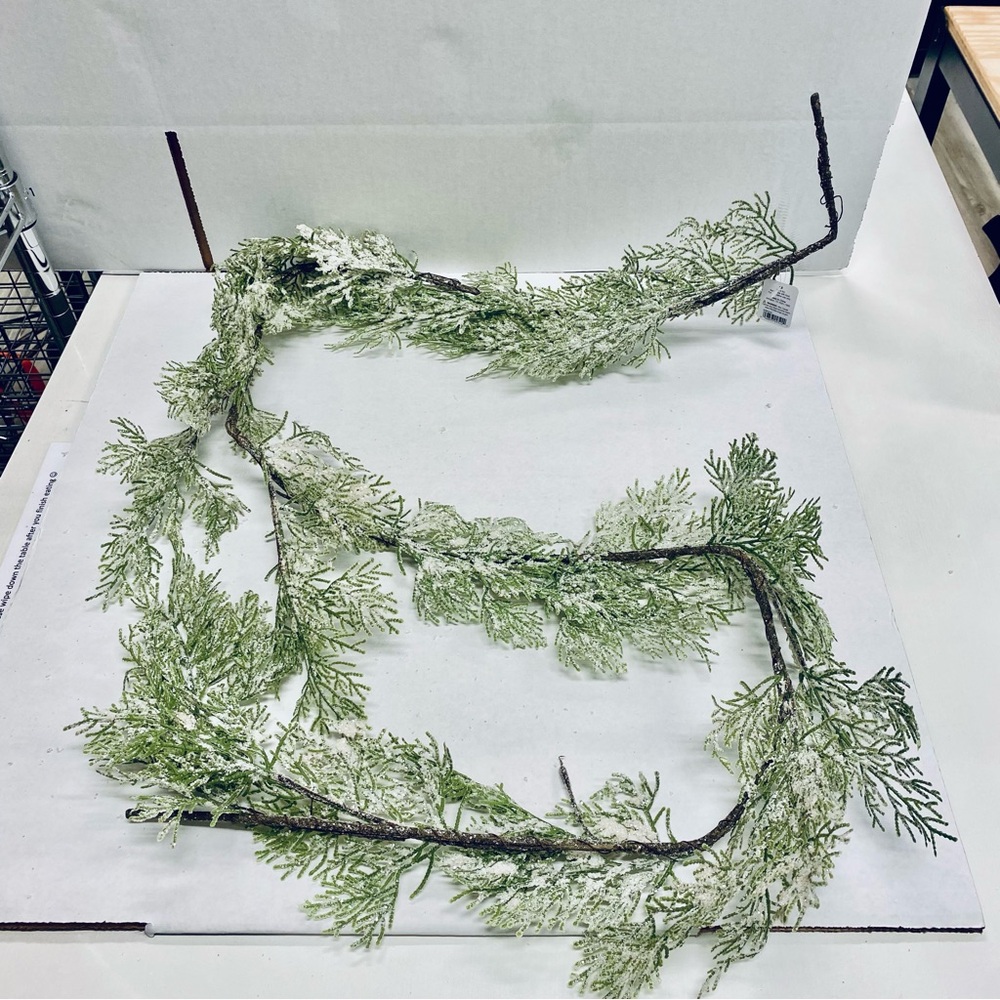 Iced cedar Christmas decoration